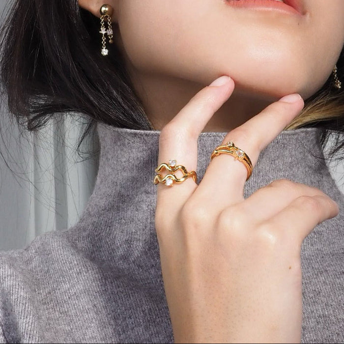 YVIS Spaghetti Gem Ring (Adjustable)