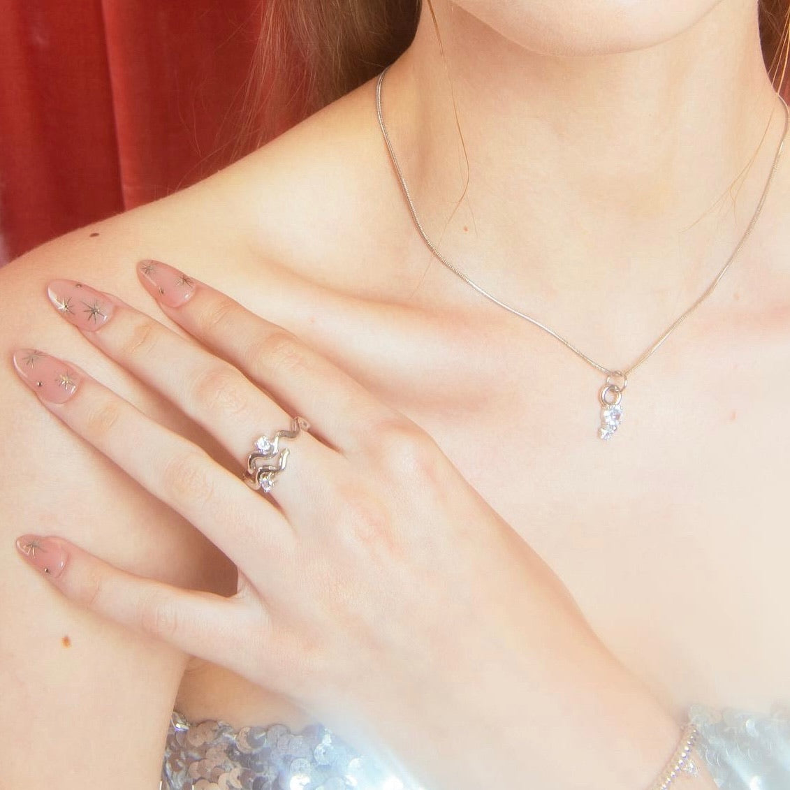 YVIS Spaghetti Gem Ring (Adjustable)