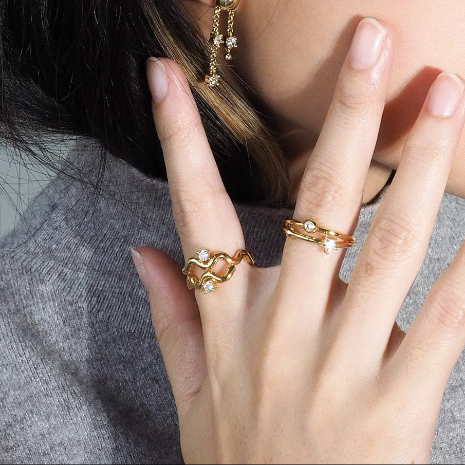 YVIS Spaghetti Gem Ring (Adjustable)