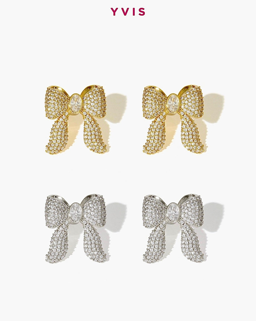 YVIS Bridal Bow Stud Earring - Proud Wedding Collection