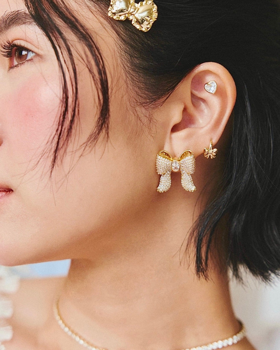 YVIS Bridal Bow Stud Earring - Proud Wedding Collection