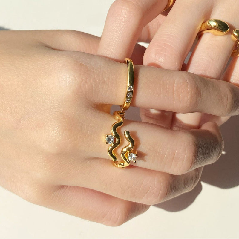 YVIS Spaghetti Gem Ring (Adjustable)