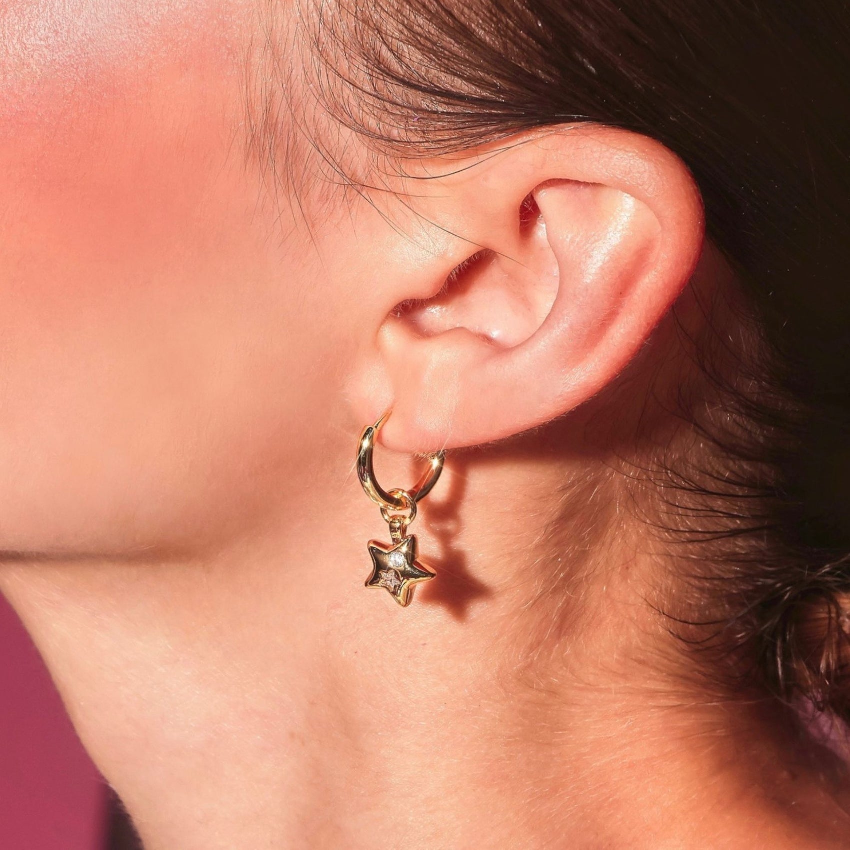 YVIS Midnight Hoop Brass Earring - Bedtime Story