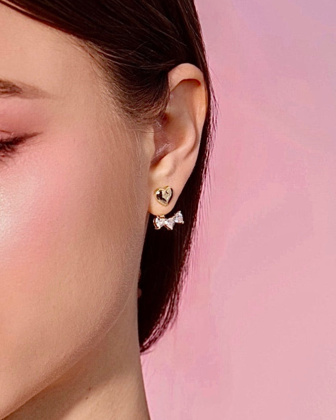 YVIS Linked Heart Stud - Vellink Collection