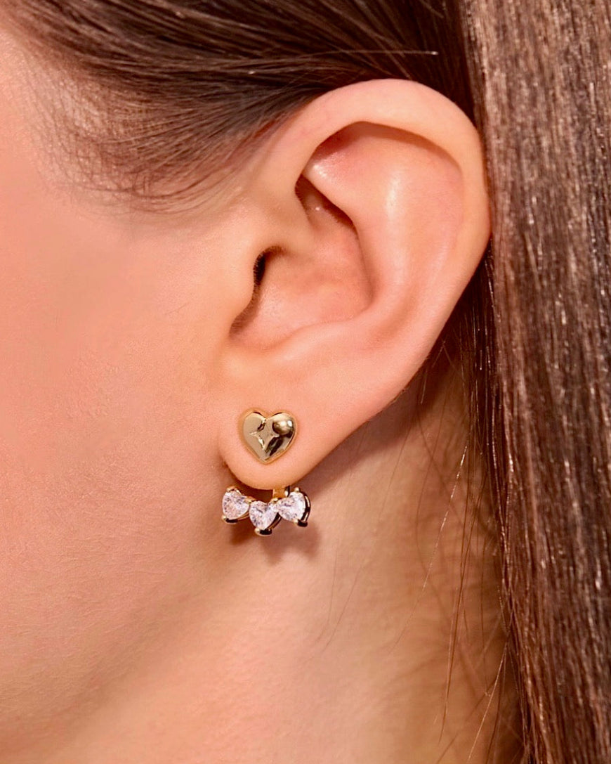 YVIS Linked Heart Stud - Vellink Collection