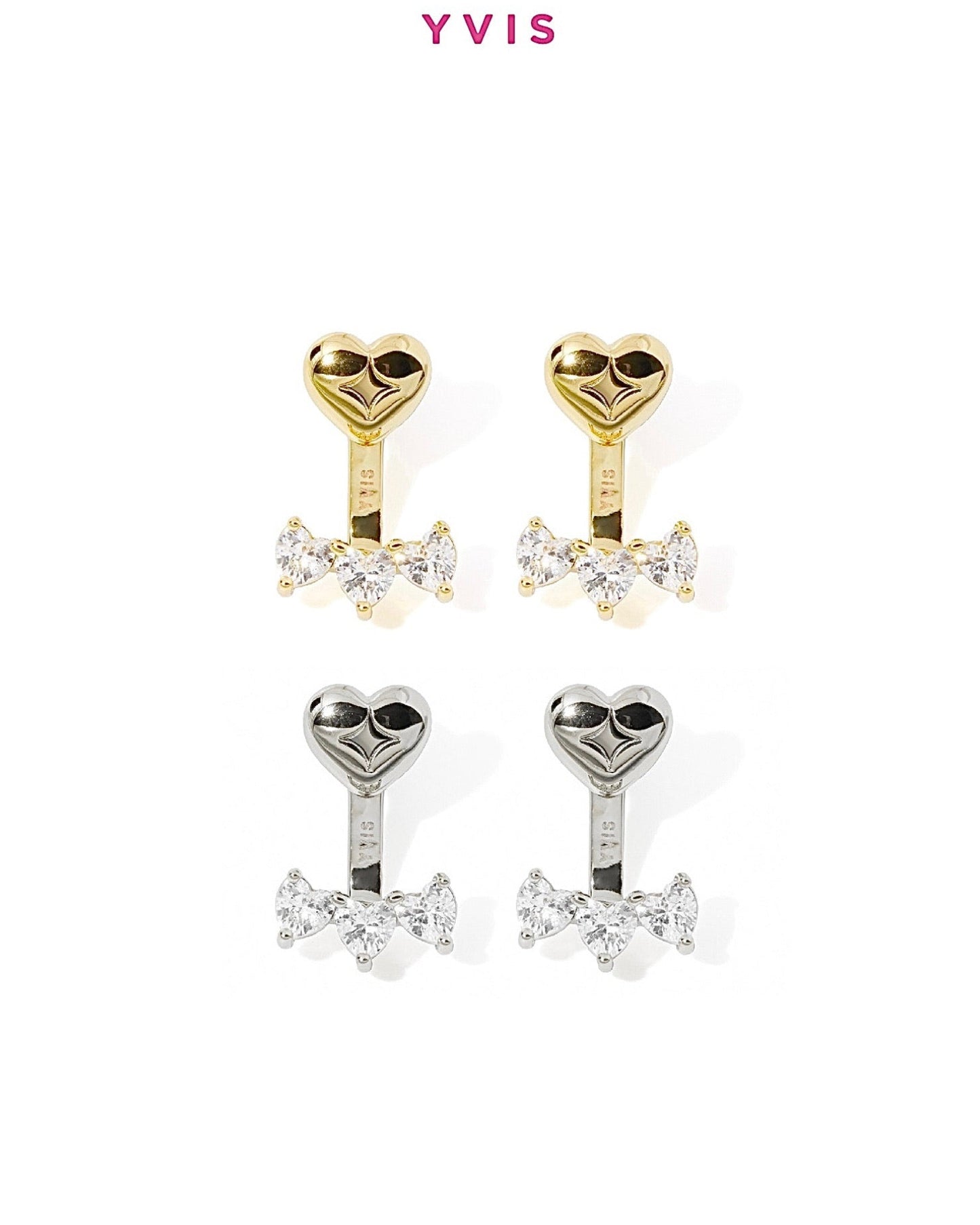 YVIS Linked Heart Stud - Vellink Collection