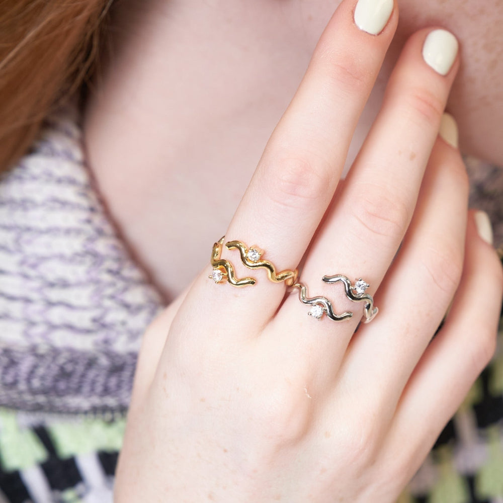 YVIS Spaghetti Gem Ring (Adjustable)