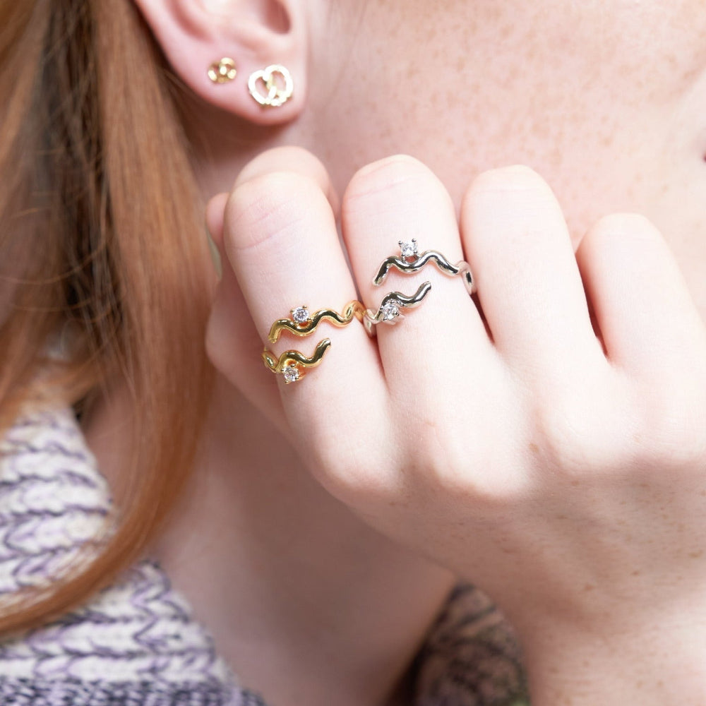 YVIS Spaghetti Gem Ring (Adjustable)