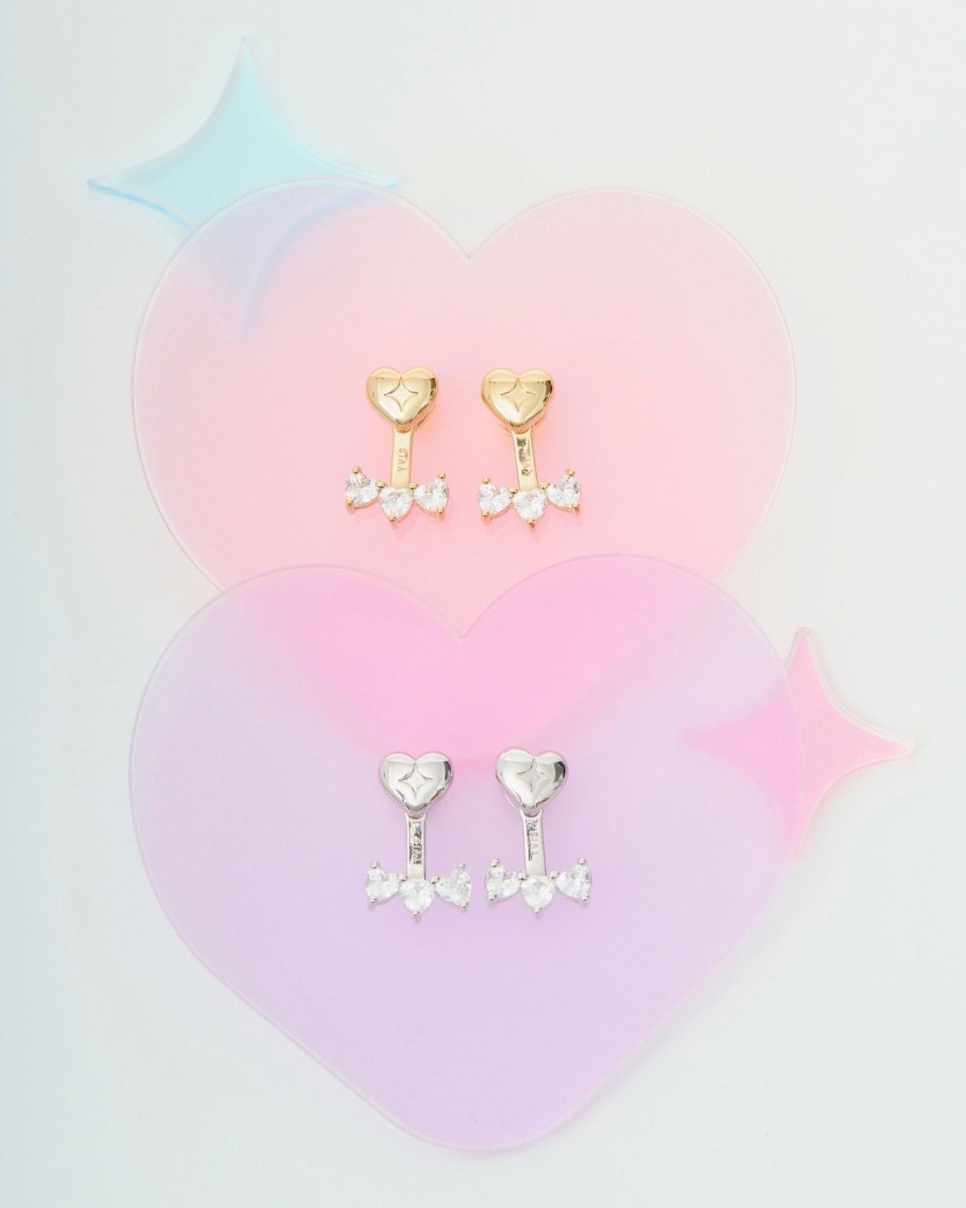 YVIS Linked Heart Stud - Vellink Collection
